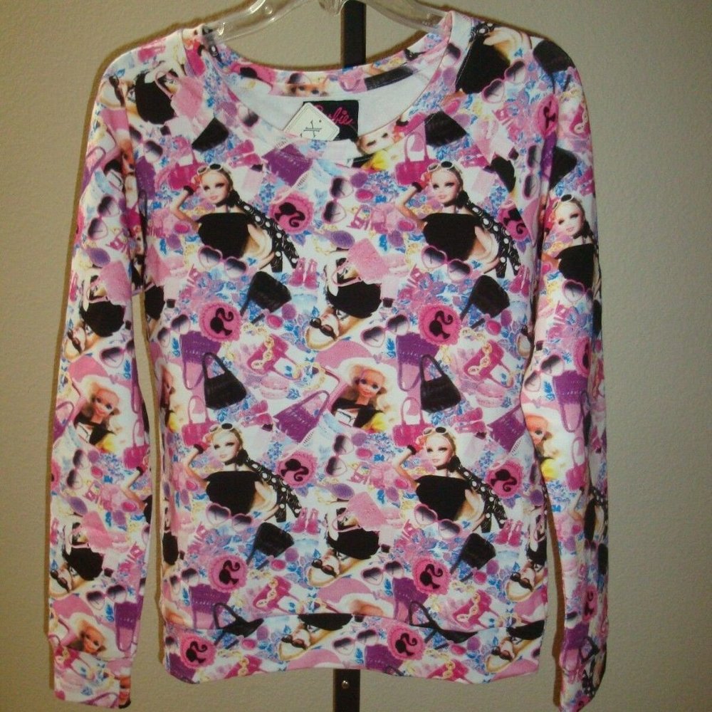 Forever 21 Jrs Ltd Ed Barbie Print Sweatshirt Sz S